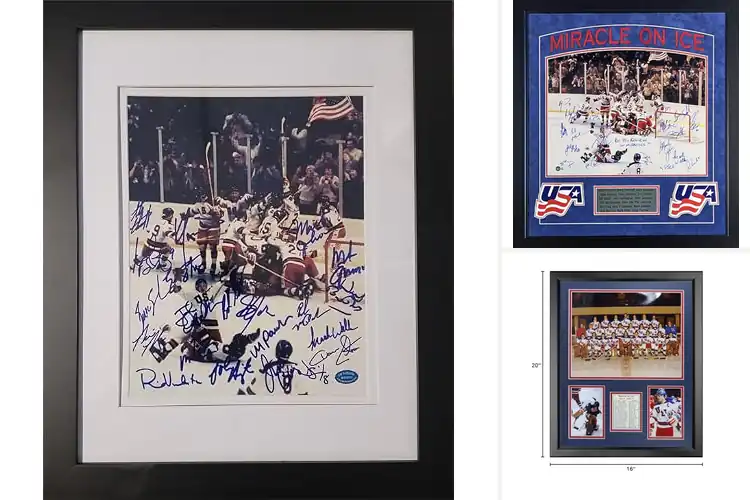 Detailed view of Best Exhibition Quality 1980 USA Hockey Team Photos