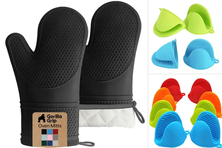 Detailed view of Best Heat Proof Silicone Baking Grips