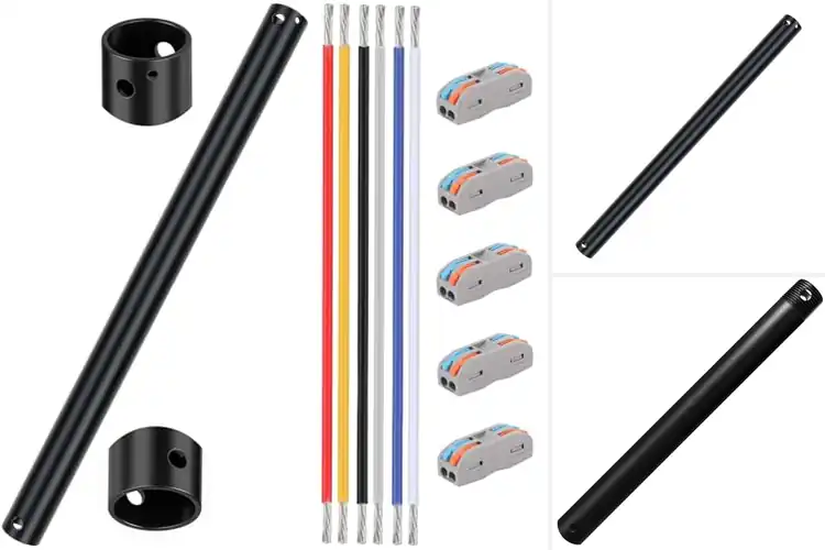 Detailed view of Best Matte Black Ceiling Fan Downrods