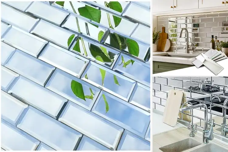 Detailed view of Best Mirror Backsplash Tiles