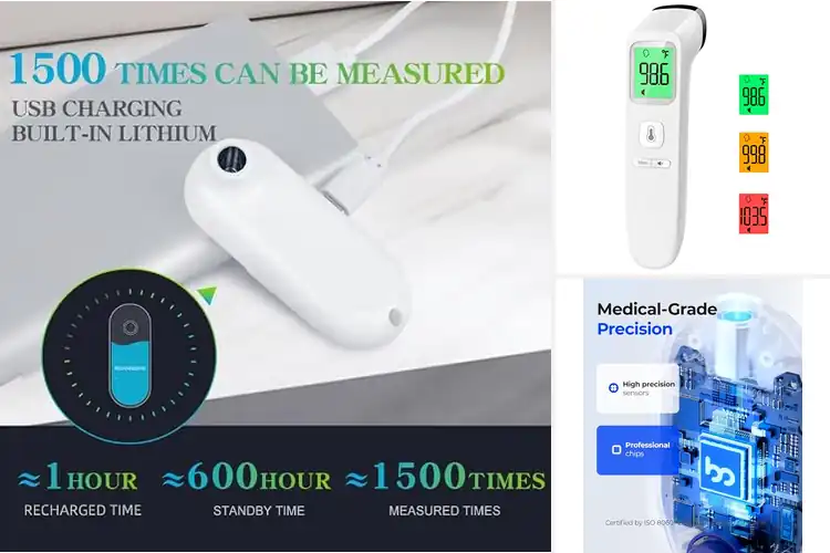 Detailed view of Best Portable Forehead Thermometers