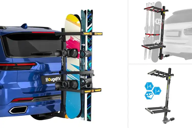 Detailed view of Best Tilting Hitch Ski Racks