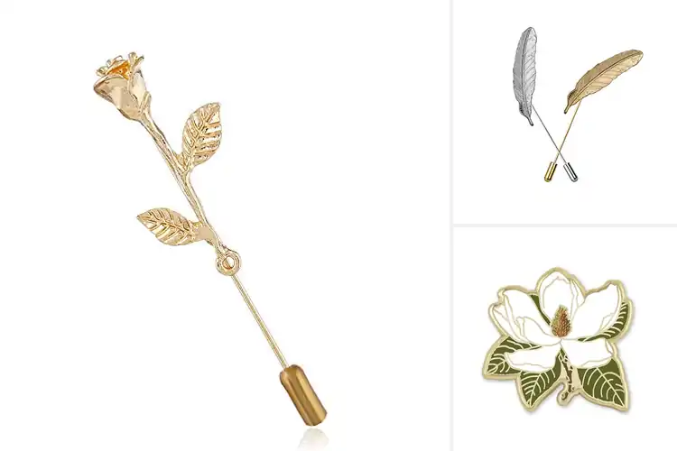 Detailed view of Best Wedding Lapel Pins: 10 Stylish Picks for Grooms